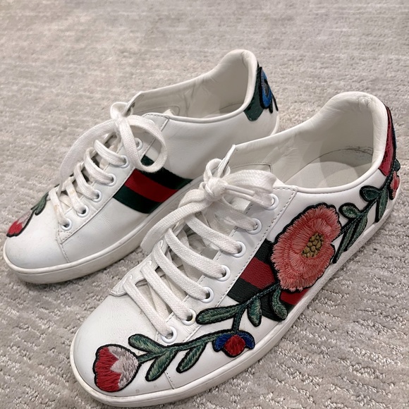 Gucci floral sneakers